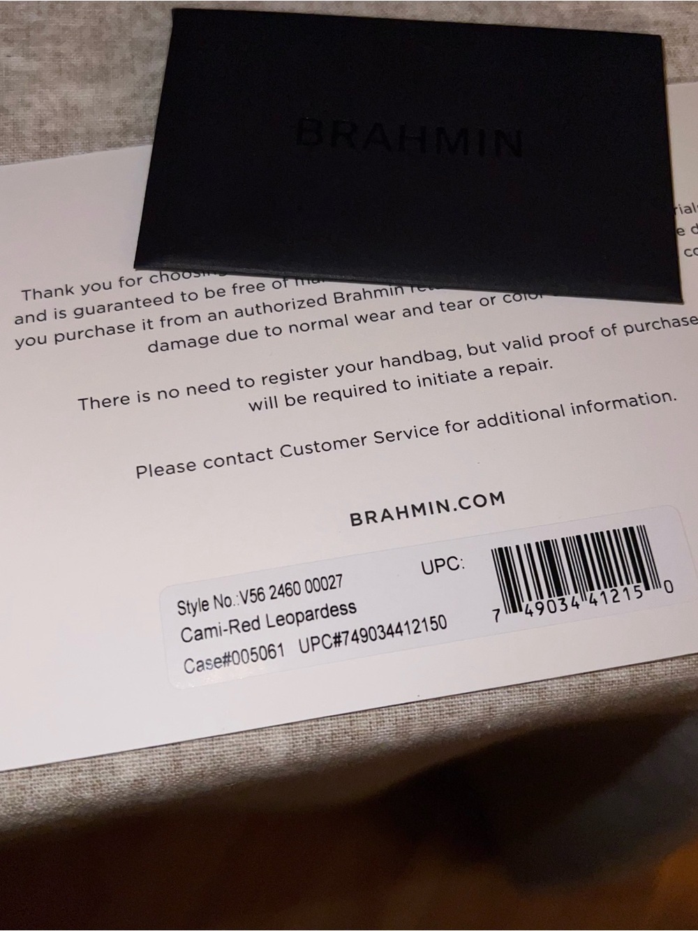 NWT Brahmin Cami Red Leopardess Satchel - Picture 10 of 10